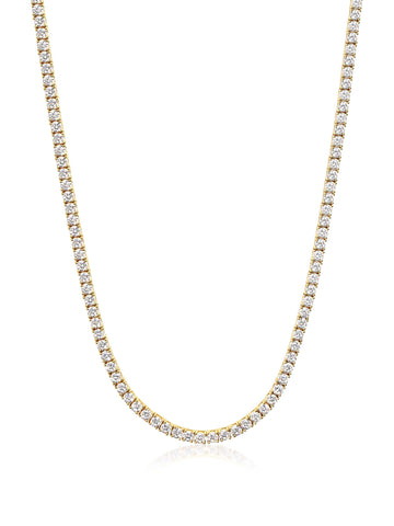 Nialaya Men's Necklace Tennis Necklace in Gold Tennis Necklace in Gold 20 inches / 50.80 cm MNEC_424